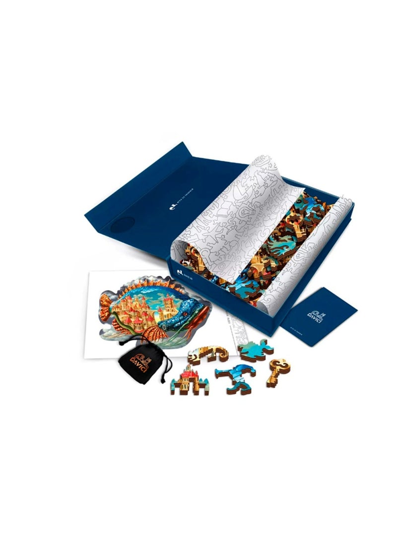 Puzzles In Habited Fish Davici Wooden Jigsaw Puzzle - Image 1